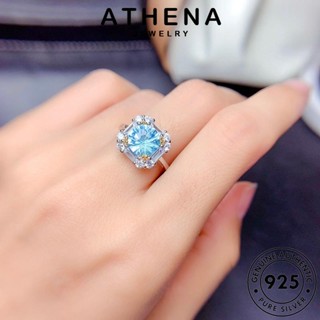 ATHENA JEWELRY สร้อยคอ เกาหลี ต้นฉบับ จี้ เครื่องประดับ เงิน แท้ สี่เหลี่ยมสร้างสรรค์ อความารีน Silver เครื่องประดับ 925 แฟชั่น ผู้หญิง S116