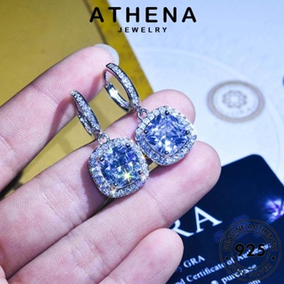 ATHENA JEWELRY เครื่องประดับ 925 สร้อยคอ มอยส์ซาไนท์ไดมอนด์ เกาหลี ผู้หญิง แท้ เพชรสี่เหลี่ยมแฟชั่น แฟชั่น ต้นฉบับ เงิน Silver จี้ เครื่องประดับ S159