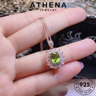 ATHENA JEWELRY รูปแบบที่สร้างสรรค์ มรกต สร้อยคอ เกาหลี Silver จี้ เครื่องประดับ ต้นฉบับ ผู้หญิง เครื่องประดับ แท้ เงิน 925 แฟชั่น S182