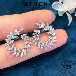 ATHENA JEWELRY แฟชั่น Silver เงิน ผู้หญิง แท้ เครื่องประดับ จี้ เกาหลี ต้นฉบับ ใบแฟชั่น สร้อยคอ 925 เครื่องประดับ มอยส์ซาไนท์ไดมอนด์ S154