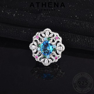 ATHENA JEWELRY แท้ เกาหลี เครื่องประดับ เงิน แฟชั่น ต้นฉบับ ดอกไม้อารมณ์ ไพลิน เครื่องประดับ ผู้หญิง 925 Silver จี้ สร้อยคอ S184