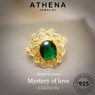 ATHENA JEWELRY สร้อยคอ เกาหลี เครื่องประดับ Silver เครื่องประดับ 925 แท้ ผู้หญิง จี้ มรกต แฟชั่น ต้นฉบับ รูปแบบที่สร้างสรรค์ เงิน S199