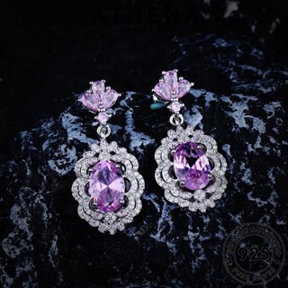 ATHENA JEWELRY สร้อยคอ จี้ ต้นฉบับ เกาหลี เครื่องประดับ พลอยสีม่วง Silver เครื่องประดับ 925 เงิน แท้ ลายย้อนยุค แฟชั่น ผู้หญิง S216