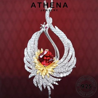 ATHENA JEWELRY แท้ Silver ผู้หญิง ฟีนิกซ์ที่สร้างสรรค์ ต้นฉบับ เงิน จี้ เกาหลี 925 เครื่องประดับ แฟชั่น ทับทิม เครื่องประดับ สร้อยคอ S219