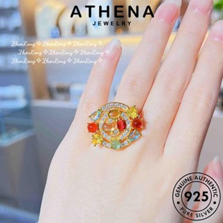 ATHENA JEWELRY ต้นฉบับ สายรุ้งย้อนยุค Silver เงิน แท้ ผู้หญิง เกาหลี ไพลิน สร้อยคอ แฟชั่น 925 เครื่องประดับ จี้ เครื่องประดับ S221