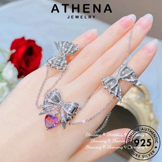 ATHENA JEWELRY เกาหลี แท้ จี้ เครื่องประดับ พู่ที่สร้างสรรค์ ต้นฉบับ พลอยสีม่วง เครื่องประดับ แฟชั่น 925 เงิน Silver สร้อยคอ ผู้หญิง S244