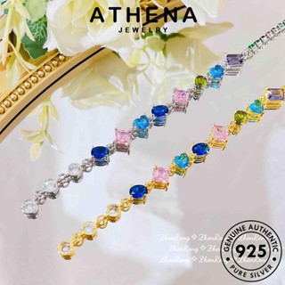 ATHENA JEWELRY จี้ แฟชั่น ผู้หญิง 925 เงิน แท้ สีอันสูงส่ง ต้นฉบับ เครื่องประดับ อเมทิสต์โกลด์ เครื่องประดับ เกาหลี สร้อยคอ Silver S247