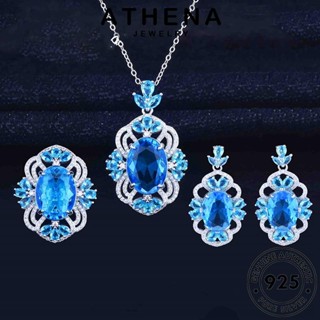 ATHENA JEWELRY จี้ 925 แฟชั่น Silver ไพลิน แท้ ผู้หญิง เครื่องประดับ เกาหลี ต้นฉบับ สร้อยคอ เงิน แฟชั่นกลวง เครื่องประดับ S248