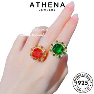 ATHENA JEWELRY จัตุรัสย้อนยุค แท้ เกาหลี เครื่องประดับ เครื่องประดับ Silver 925 สร้อยคอ ซิทริน แฟชั่น ต้นฉบับ จี้ ผู้หญิง เงิน S249