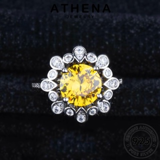 ATHENA JEWELRY เครื่องประดับ แฟชั่น เงิน 925 จี้ เกาหลี สร้อยคอ ต้นฉบับ ผู้หญิง ซิทริน เครื่องประดับ ทานตะวันที่สร้างสรรค์ Silver แท้ S228