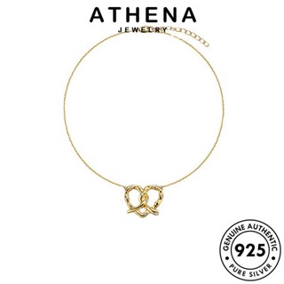 ATHENA JEWELRY ผู้หญิง จี้ เงิน เครื่องประดับ เครื่องประดับ สร้อยคอ Silver หัวใจย้อนยุค เกาหลี 925 มอยส์ซาไนท์ไดมอนด์ แท้ แฟชั่น ต้นฉบับ S231