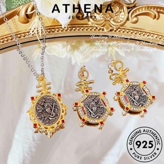 ATHENA JEWELRY จี้ Silver 925 เงิน เกาหลี ต้นฉบับ เหรียญวินเทจ เครื่องประดับ สร้อยคอ เครื่องประดับ ผู้หญิง แฟชั่น แท้ S239