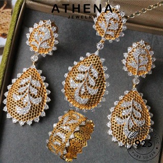 ATHENA JEWELRY เครื่องประดับ สร้อยคอ ผู้หญิง จี้ เครื่องประดับ 925 แฟชั่น มอยส์ซาไนท์ไดมอนด์ ต้นฉบับ เงิน เกาหลี พื้นผิวทอง Silver แท้ S290