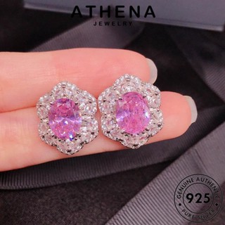 ATHENA JEWELRY เครื่องประดับ 925 สร้อยคอ แฟชั่น ผู้หญิง จี้ รูปร่างไข่อารมณ์ แท้ เกาหลี ต้นฉบับ เครื่องประดับ Silver เงิน ไพลิน S304