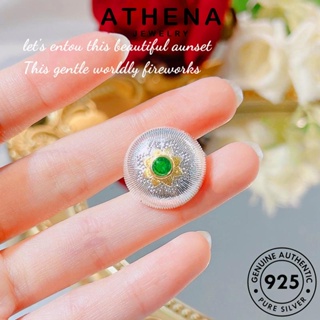 ATHENA JEWELRY เกาหลี แฟชั่น 925 แท้ สร้อยคอ เครื่องประดับ Silver เครื่องประดับ เงิน จี้ วินเทจ อความารีน ต้นฉบับ ผู้หญิง S282