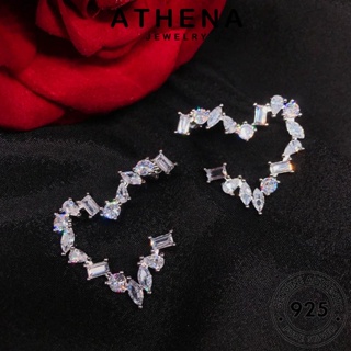 ATHENA JEWELRY Silver ต้นฉบับ ผู้หญิง มอยส์ซาไนท์ไดมอนด์ แท้ จี้ หัวใจน่ารัก แฟชั่น เงิน เกาหลี สร้อยคอ 925 เครื่องประดับ เครื่องประดับ S318