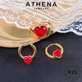 ATHENA JEWELRY แท้ ผู้หญิง เกาหลี ต้นฉบับ จี้ เงิน Silver ทับทิม เครื่องประดับ แฟชั่น 925 รักบุคลิกภาพ สร้อยคอ เครื่องประดับ S322