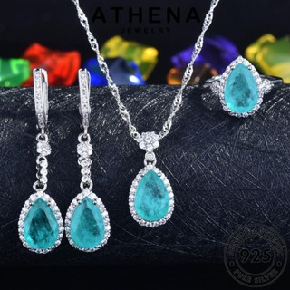 ATHENA JEWELRY แท้ 925 หยดน้ำอารมณ์ อความารีน เครื่องประดับ ต้นฉบับ ผู้หญิง เกาหลี เงิน จี้ Silver สร้อยคอ เครื่องประดับ แฟชั่น S327