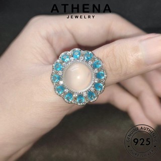 ATHENA JEWELRY ผู้หญิง วงกลมง่ายๆ 925 เงิน แฟชั่น ไพลิน สร้อยคอ เครื่องประดับ จี้ เครื่องประดับ Silver เกาหลี แท้ ต้นฉบับ S390