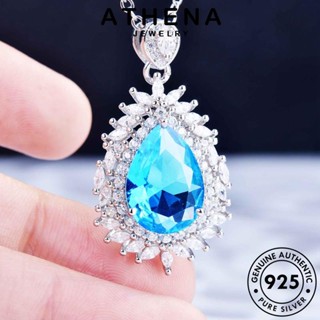 ATHENA JEWELRY 925 จี้ เครื่องประดับ เครื่องประดับ ต้นฉบับ Silver เกาหลี ผู้หญิง เงิน แท้ แฟชั่นลดลง แฟชั่น สร้อยคอ ไพลิน S394