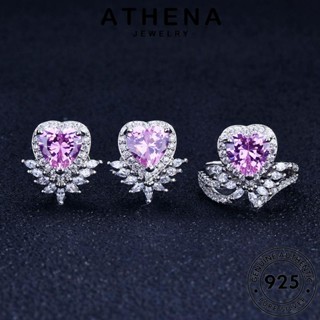 ATHENA JEWELRY Silver แฟชั่น เกาหลี ต้นฉบับ สร้อยคอ จี้ แท้ เงิน 925 เครื่องประดับ หัวใจน่ารัก ผู้หญิง เครื่องประดับ ซิทริน S429