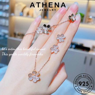 ATHENA JEWELRY เครื่องประดับ แฟชั่น เครื่องประดับ 925 จี้ หรูหราเบาๆ เกาหลี ต้นฉบับ เงิน สร้อยคอ แท้ Silver ผู้หญิง มอยส์ซาไนท์ไดมอนด์ S445