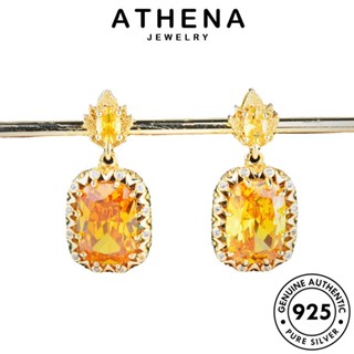 ATHENA JEWELRY แฟชั่น ซิทริน Silver จี้ ผู้หญิง ต้นฉบับ เกาหลี สไตล์ศาล เครื่องประดับ แท้ 925 สร้อยคอ เครื่องประดับ เงิน S470