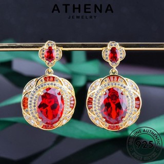 ATHENA JEWELRY แฟชั่น แท้ เกาหลี เครื่องประดับ ทับทิม ต้นฉบับ ผู้หญิง เงิน Silver ดอกไม้ สร้อยคอ เครื่องประดับ 925 จี้ S484