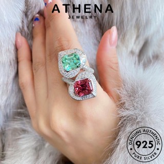 ATHENA JEWELRY เครื่องประดับ คริสตัลเพชรสีชมพู Silver เกาหลี จี้ เงิน 925 แท้ เครื่องประดับ สร้อยคอ แฟชั่น ต้นฉบับ ผู้หญิง S507