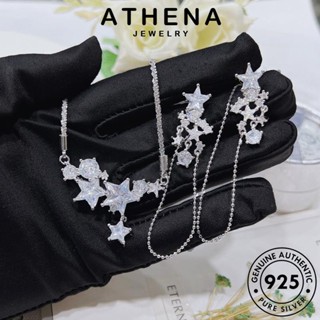 ATHENA JEWELRY สร้อยคอ มอยส์ซาไนท์ไดมอนด์ ผู้หญิง Silver แฟชั่น จี้ เงิน 925 เครื่องประดับ เกาหลี รูปดาวห้าแฉก ต้นฉบับ เครื่องประดับ แท้ S520