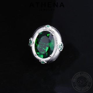 ATHENA JEWELRY Silver ผู้หญิง แฟชั่น 925 สร้อยคอ มรกต เครื่องประดับ เกาหลี เงิน เครื่องประดับ จี้ วงรี ต้นฉบับ แท้ S523