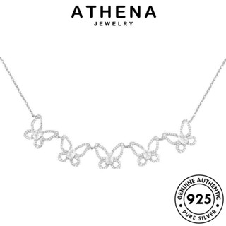 ATHENA JEWELRY มอยส์ซาไนท์ไดมอนด์ สร้อยคอ แท้ ผีเสื้อ ผู้หญิง Silver เงิน ต้นฉบับ เครื่องประดับ เครื่องประดับ จี้ 925 แฟชั่น เกาหลี S487