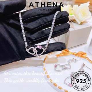 ATHENA JEWELRY Silver เกาหลี แฟชั่น 925 จี้ ผู้หญิง มอยส์ซาไนท์ไดมอนด์ เครื่องประดับ ต้นฉบับ แท้ เงิน เครื่องประดับ สร้อยคอ S489