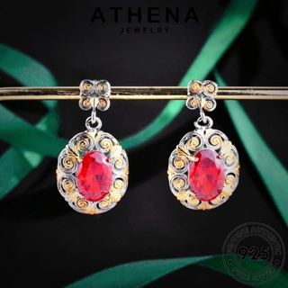 ATHENA JEWELRY ต้นฉบับ แฟชั่น เครื่องประดับ ทับทิม ผู้หญิง เครื่องประดับ พื้นผิวทอง 925 Silver เงิน เกาหลี จี้ สร้อยคอ แท้ S494