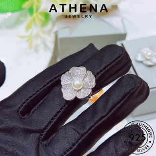 ATHENA JEWELRY ดอกเคมีเลีย เงิน จี้ เครื่องประดับ ไข่มุก สร้อยคอ เครื่องประดับ แฟชั่น ผู้หญิง Silver เกาหลี 925 แท้ ต้นฉบับ S529