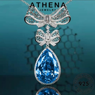 ATHENA JEWELRY แท้ อความารีน แฟชั่น จี้ ผีเสื้อ 925 เกาหลี เครื่องประดับ ต้นฉบับ เงิน สร้อยคอ เครื่องประดับ ผู้หญิง Silver S595