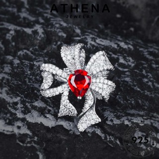 ATHENA JEWELRY แฟชั่น เงิน จี้ เครื่องประดับ พู่ผีเสื้อ ทับทิม ผู้หญิง ต้นฉบับ สร้อยคอ เกาหลี 925 เครื่องประดับ แท้ Silver S603