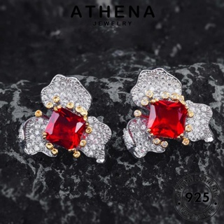 ATHENA JEWELRY 925 เครื่องประดับ Silver จี้ ความรู้สึกขั้นสูง ผู้หญิง ทับทิม เงิน เครื่องประดับ ต้นฉบับ เกาหลี แท้ สร้อยคอ แฟชั่น S606