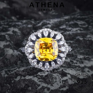 ATHENA JEWELRY เงิน ผู้หญิง แท้ หรูหรา เกาหลี แฟชั่น จี้ สร้อยคอ เครื่องประดับ ต้นฉบับ 925 เครื่องประดับ Silver ซิทริน S616