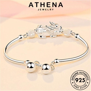 ATHENA JEWELRY กำไล แท้ กำไลข้อมือ ผู้หญิง ผู้หญิง เครื่องประดับ แฟชั่น เครื่องประดับ Silver เงิน 925 ปี่เซียะธรรมดา เกาหลี ต้นฉบับ B17