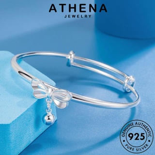 ATHENA JEWELRY ผู้หญิง เครื่องประดับ เกาหลี ต้นฉบับ แฟชั่น กำไล เครื่องประดับ โบว์หวาน เงิน ผู้หญิง Silver แท้ กำไลข้อมือ 925 B82