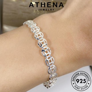 ATHENA JEWELRY กำไลข้อมือ แฟชั่น ผู้หญิง ผู้หญิง ต้นฉบับ เครื่องประดับ Silver เงิน กำไล เหรียญสร้างสรรค์ แท้ 925 เกาหลี เครื่องประดับ B244