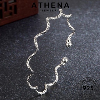 ATHENA JEWELRY ผู้หญิง ผู้หญิง กำไลข้อมือ 925 ต้นฉบับ แท้ กำไล เครื่องประดับ เงิน แฟชั่น เกาหลี เครื่องประดับ เชือกบิดเกาหลี Silver B271