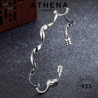 ATHENA JEWELRY ต้นฉบับ Silver ผู้หญิง กำไล เครื่องประดับ 925 ผู้หญิง กำไลข้อมือ เงิน แฟชั่น เครื่องประดับ เกาหลี เส้นหยักอารมณ์ แท้ B277