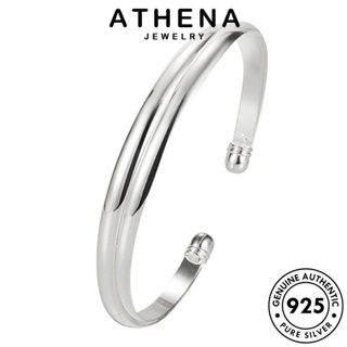 ATHENA JEWELRY Silver แท้ กำไลข้อมือ เกาหลี ต้นฉบับ ผู้หญิง มันวาวเรียบง่าย ผู้หญิง แฟชั่น 925 เงิน เครื่องประดับ กำไล เครื่องประดับ B278