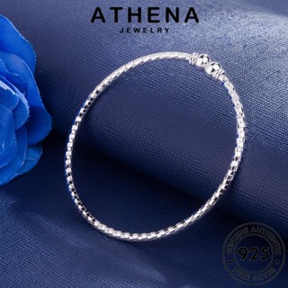 ATHENA JEWELRY เกาหลี แฟชั่น 925 กำไล ต้นฉบับ เครื่องประดับ แท้ Silver ผู้หญิง เงิน รูปทรงสี่เหลี่ยมเรียบง่าย กำไลข้อมือ เครื่องประดับ ผู้หญิง B320