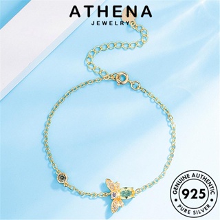 ATHENA JEWELRY เครื่องประดับ ทองซิทริน แท้ ต้นฉบับ กำไล เกาหลี ผู้หญิง กำไลข้อมือ 925 แฟชั่น Silver ผึ้งแฟชั่น เครื่องประดับ เงิน ผู้หญิง B400