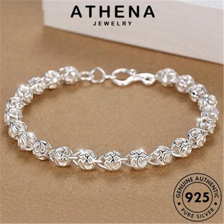 ATHENA JEWELRY เงิน 925 แฟชั่น เกาหลี ลูกกลวงแฟชั่น เครื่องประดับ ผู้หญิง ต้นฉบับ แท้ Silver กำไลข้อมือ เครื่องประดับ กำไล ผู้หญิง B436