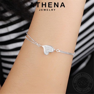 ATHENA JEWELRY เกาหลี แฟชั่น มอยส์ซาไนท์ไดมอนด์ ผู้หญิง กำไล 925 ต้นฉบับ แท้ เครื่องประดับ เงิน Silver รักแฟชั่น ผู้หญิง กำไลข้อมือ เครื่องประดับ B448