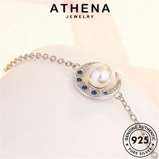 ATHENA JEWELRY เครื่องประดับ ผู้หญิง ผู้หญิง ไข่มุกทอง แฟชั่น ต้นฉบับ กำไลข้อมือ เกาหลี Silver กำไล 925 แท้ พระจันทร์เวอร์ชั่นเกาหลี เงิน เครื่องประดับ B526